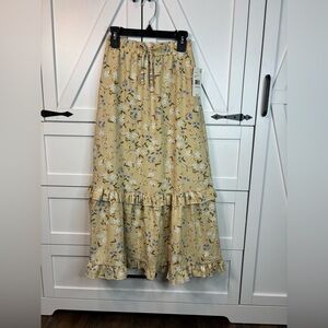 Girls Floral Long Skirt NWT